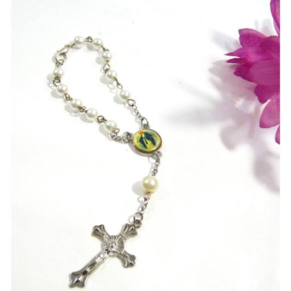 Handmade Car Rearview Mirror Catholic Rosary Christian Religious Prayer Beads - Picture 4 of 4